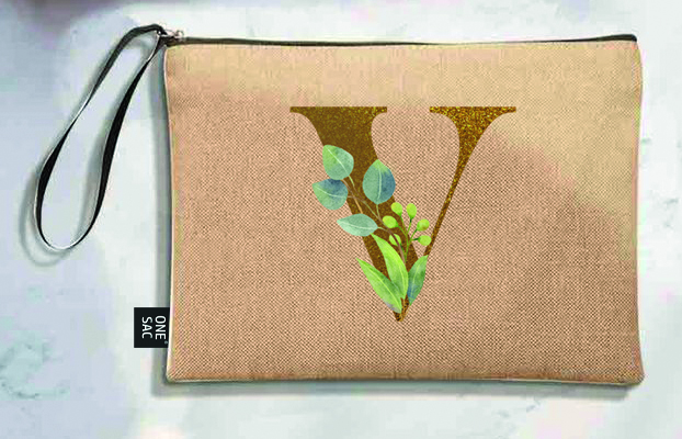 Sac à main Lettre V (Modèles variés) (25 × 18 × 1 cm)